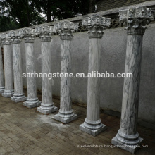 high quality home decor hand carving marble stone roman column